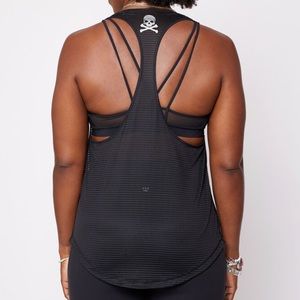 Lululemon Black Fully Flex 2 in 1 Tank Top Sz 4